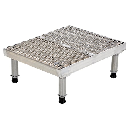 Vestil Adjustable Stand, 19W x 36L, 10.5 Overall Height, Stainless Steel, Silver AHW-H-1936-SS